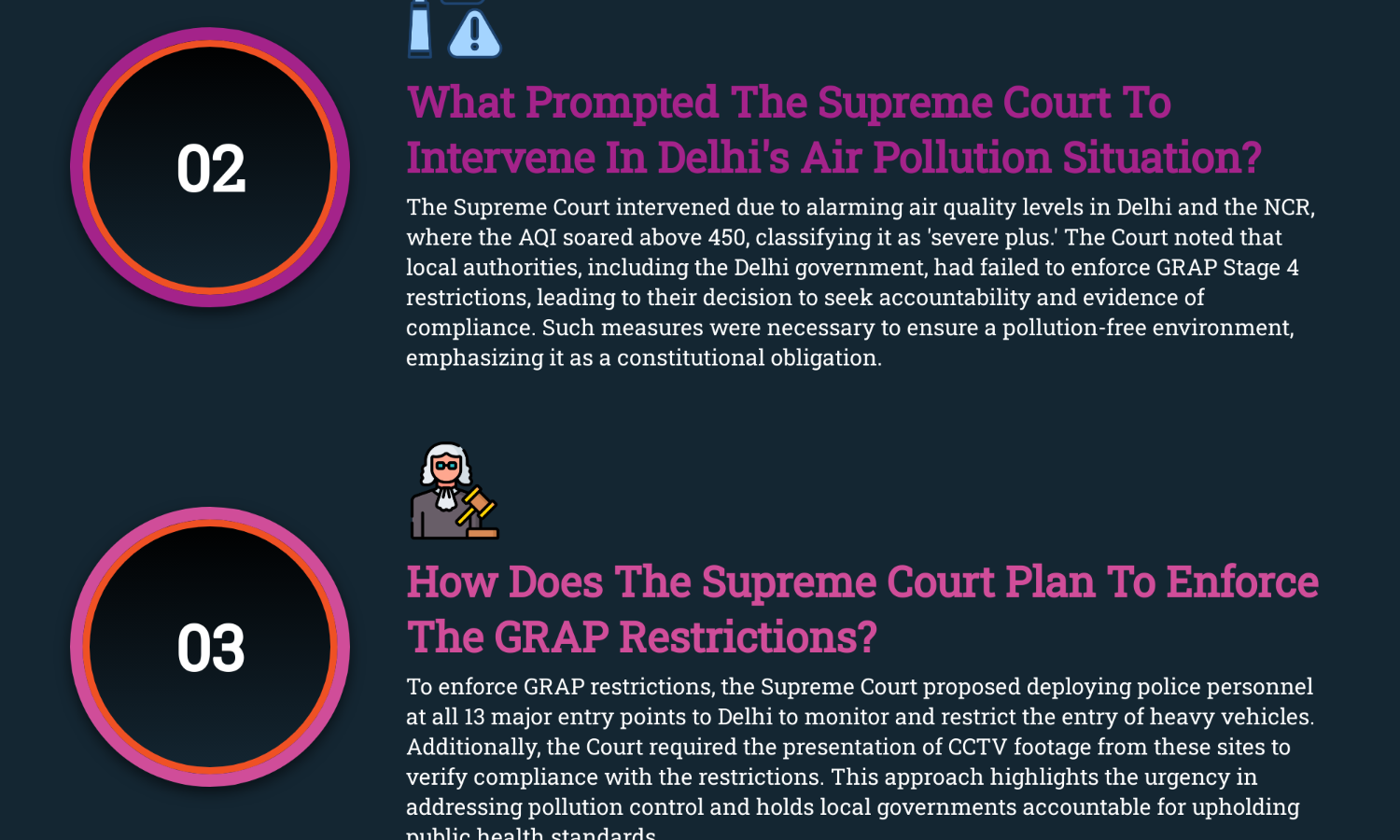 Delhi air pollution: Supreme Court flags GRAP-4 lapses, seeks report on heavy vehicles entry