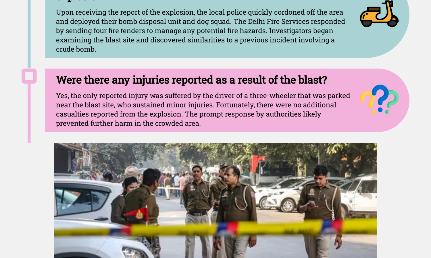 ‘White powder, scooter’: What police found at Delhi blast site