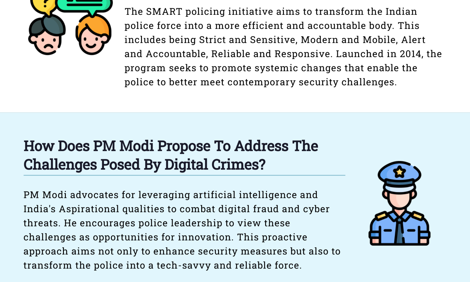 PM Modi asks police to be strategic, meticulous, adaptable, and transparent.