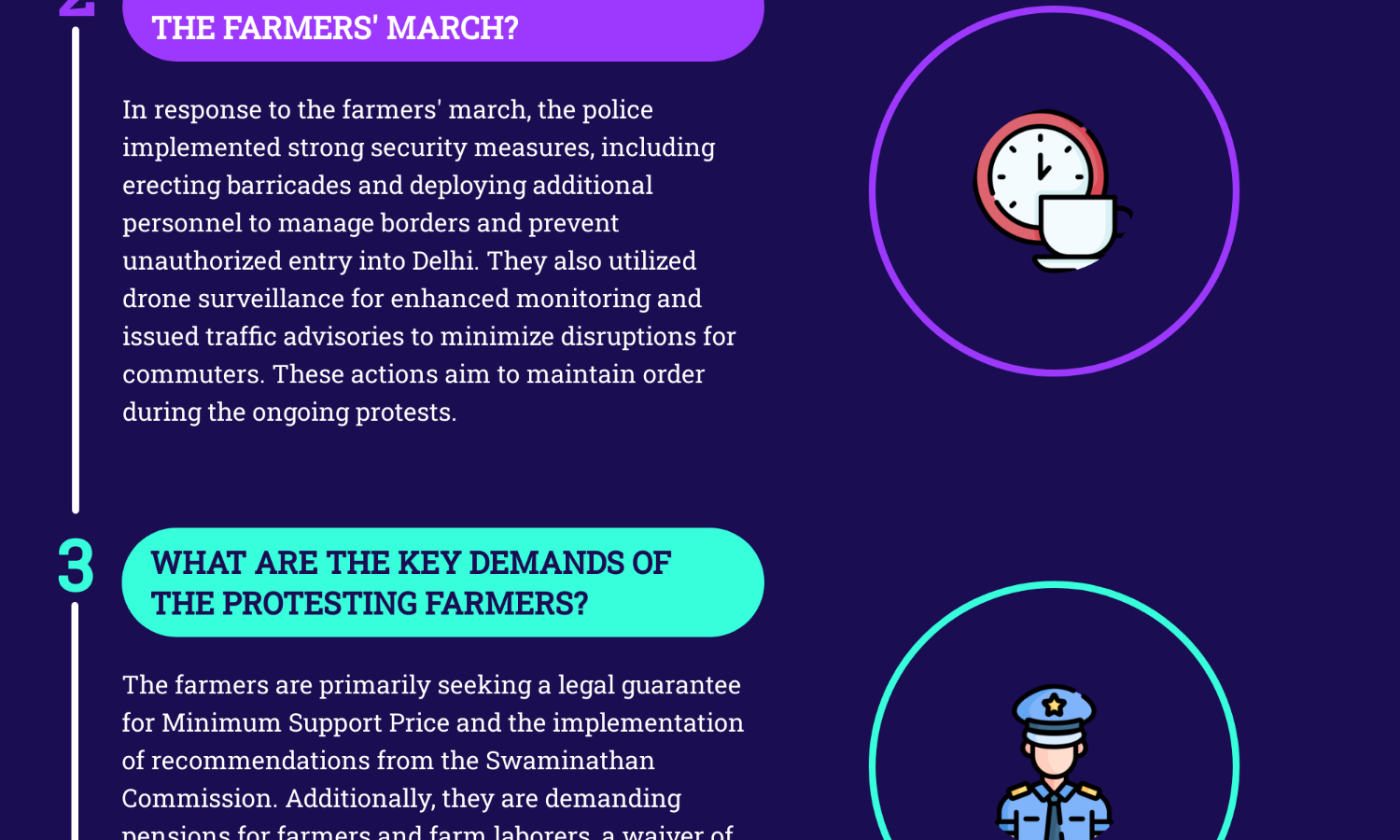 Protesting farmers break police barricades, begin march towards Delhi