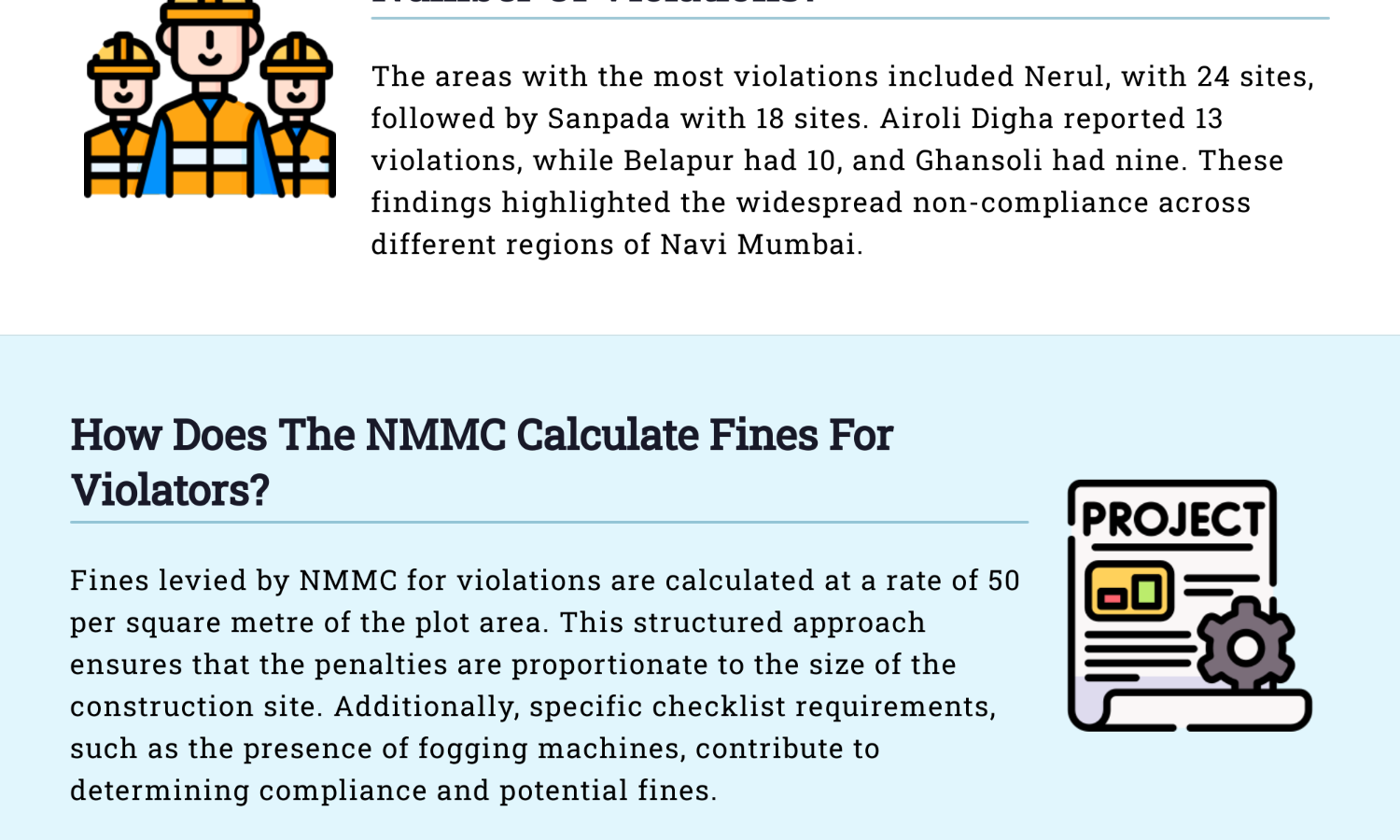 Navi Mumbai construction projects must pay ₹1.17 crore fine for air, noise pollution