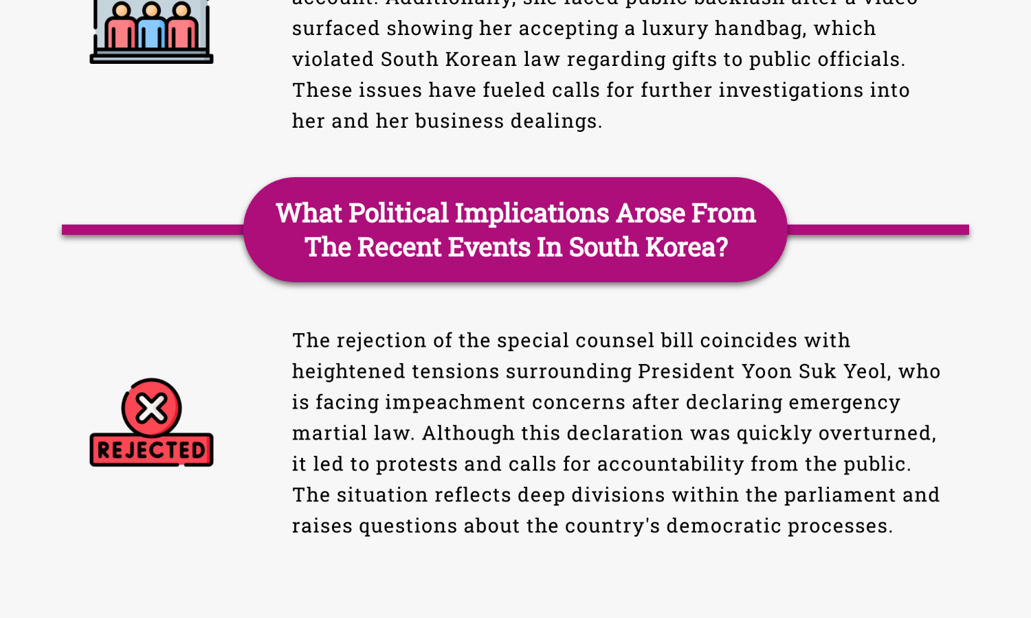 South Korean parliament rejects special counsel investigation bill against First Lady Kim Keon-hee