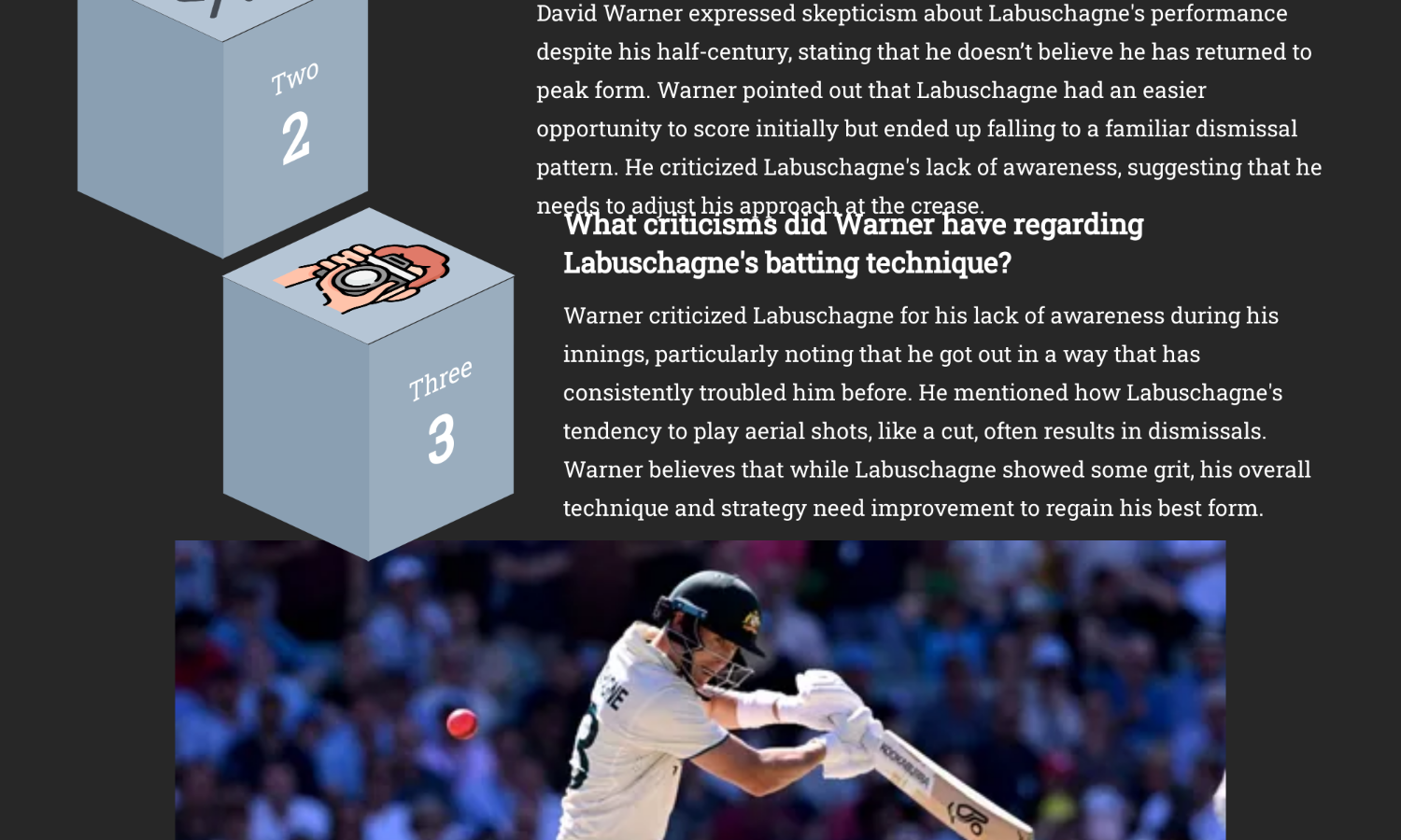 David Warners no-holds-barred take on Marnus Labuschagne despite fifty in Adelaide