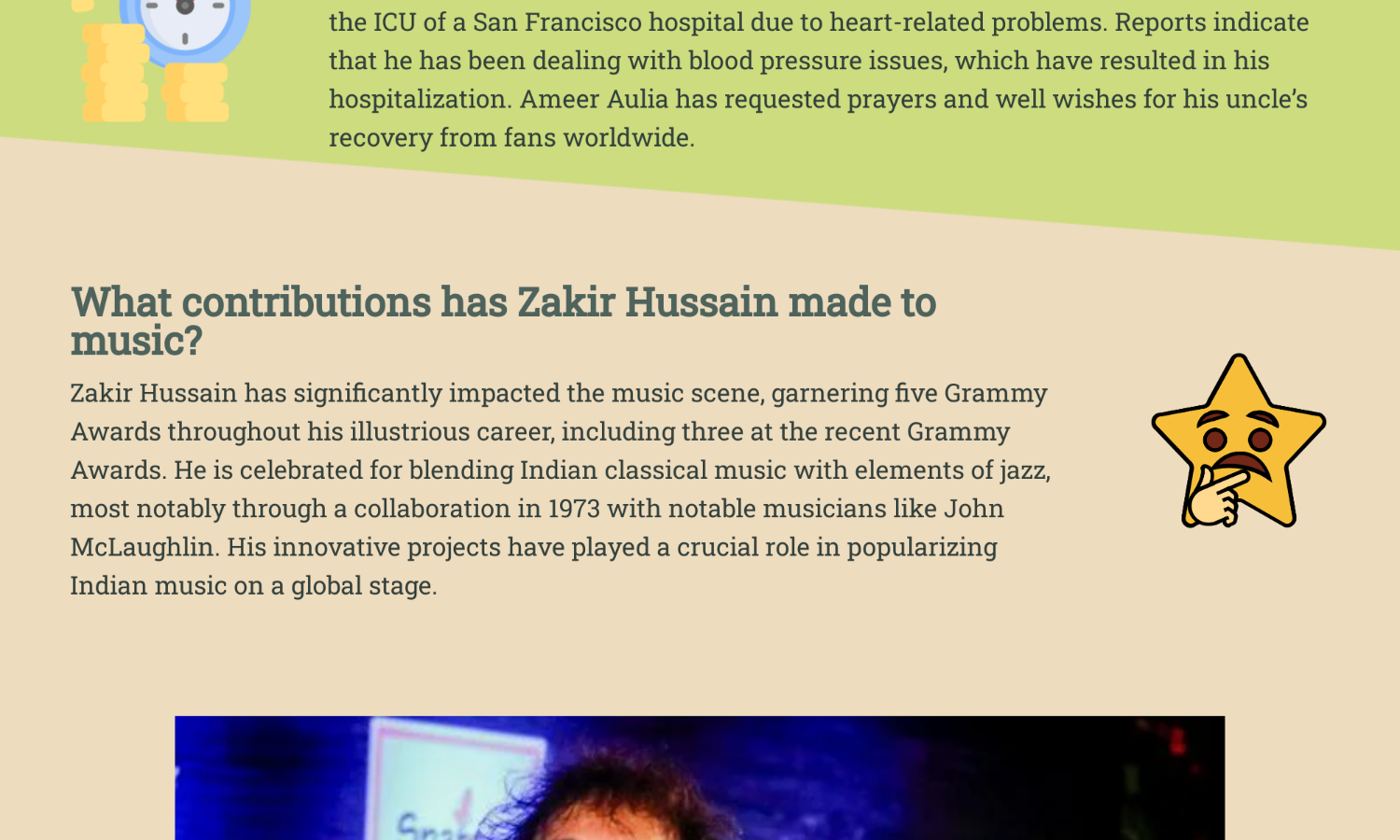 Zakir Hussain is very much alive, says nephew Ameer Aulia refuting news of Tabla maestro’s death