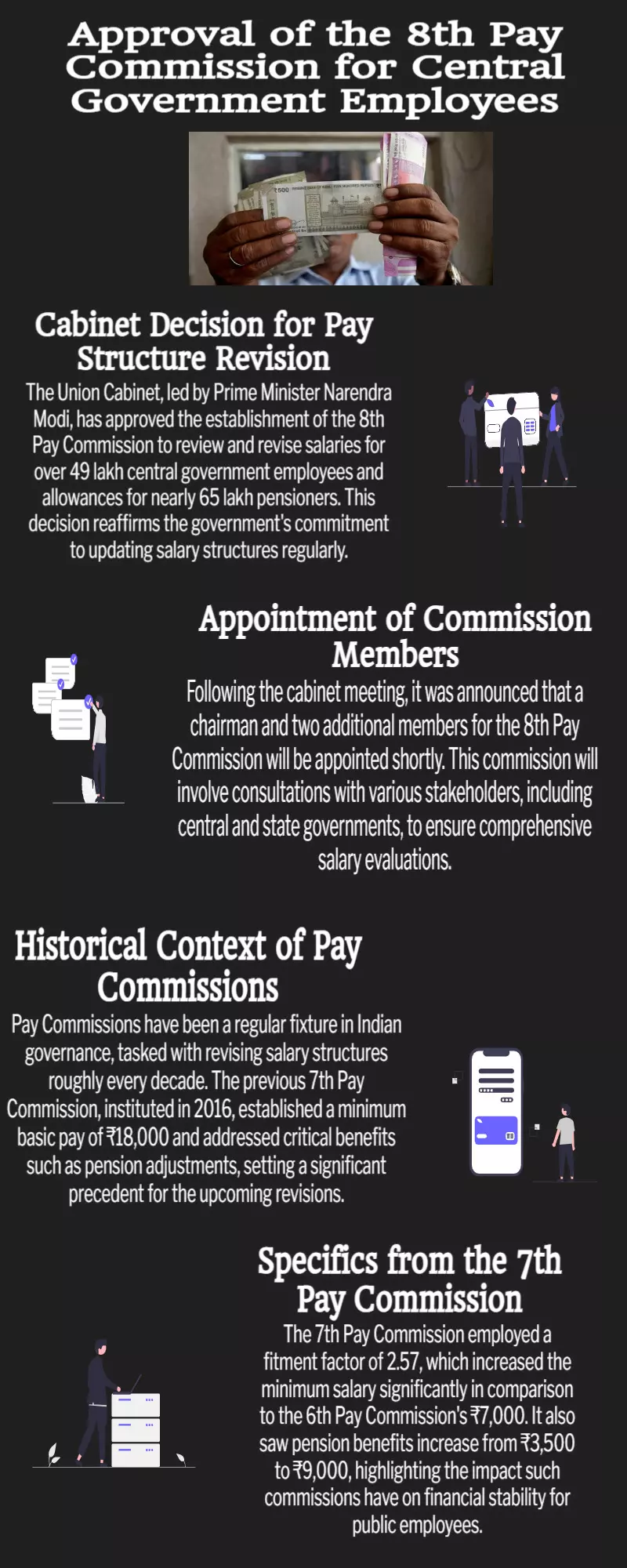 8th Pay Commission for central government employees approved by Cabinet