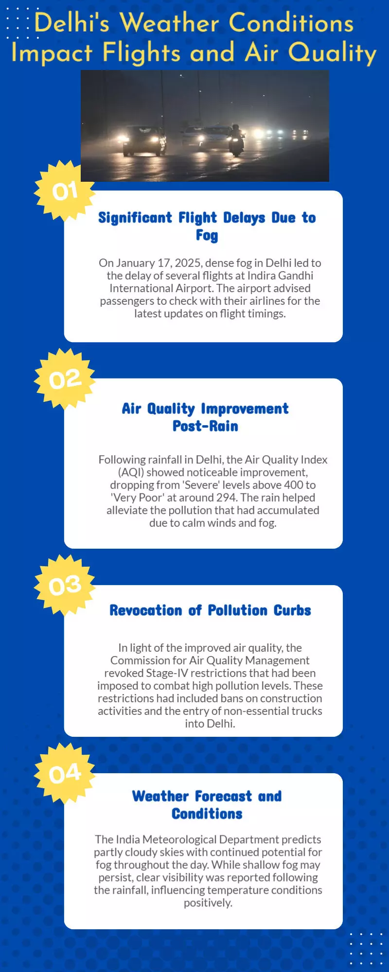 Several flights delayed at IGI airport; AQI improves after rain