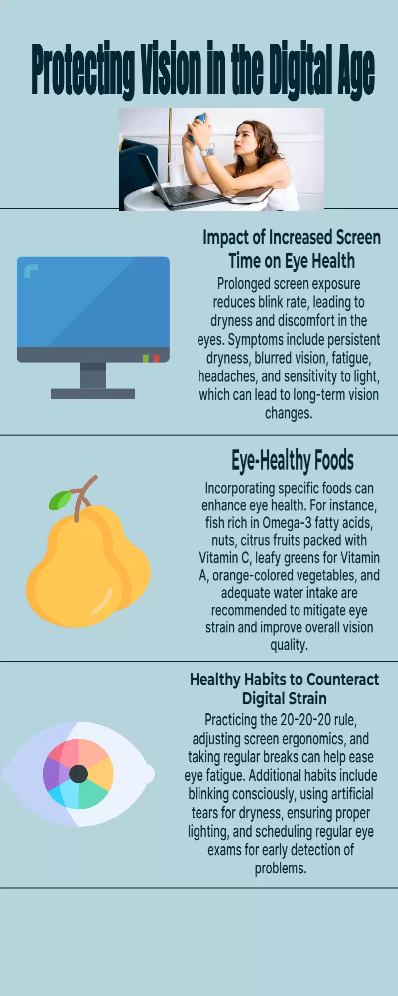 Too much screen time? Eye-healthy foods and habits to protect your vision