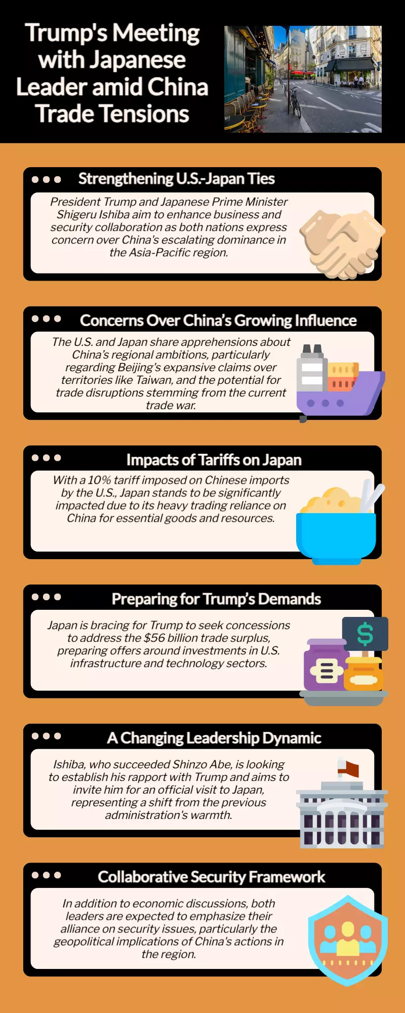 Trump meets Japans Ishiba as China trade war simmers