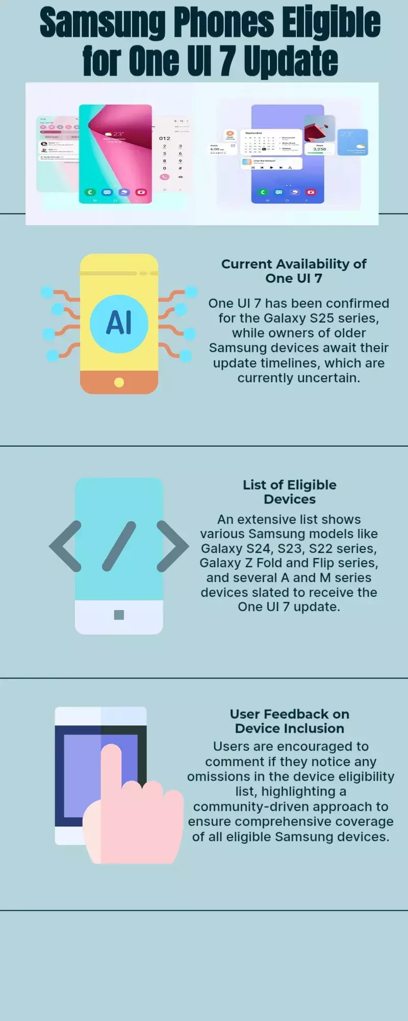 These are the Samsung phones in line for a One UI 7 update