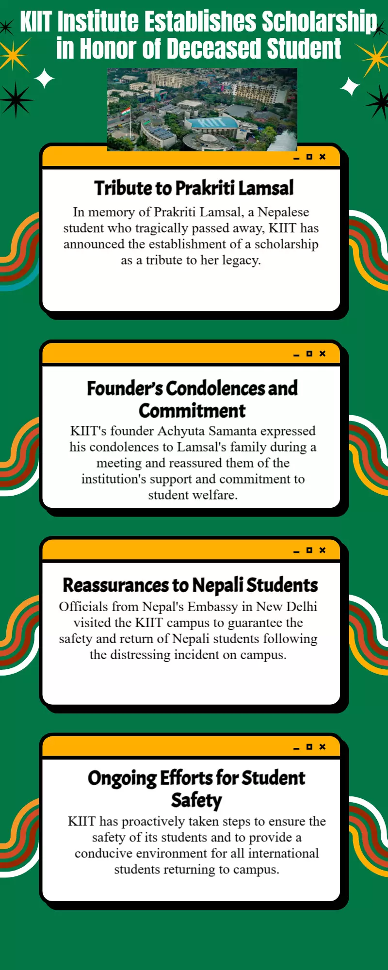 KIIT to launch scholarship in memory of deceased student from Nepal, announcement made by institute founder