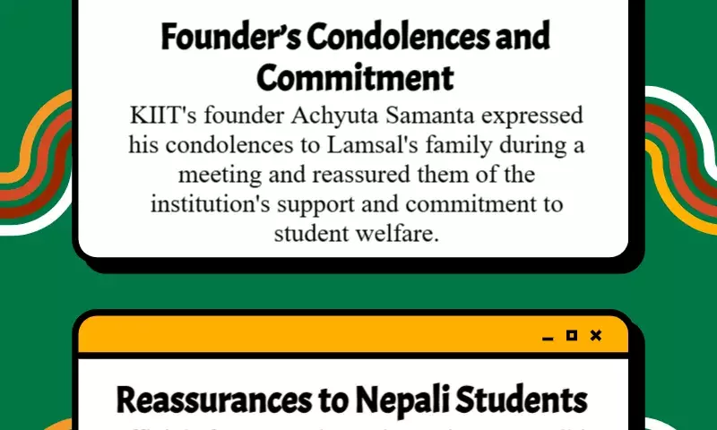 KIIT to launch scholarship in memory of deceased student from Nepal, announcement made by institute founder
