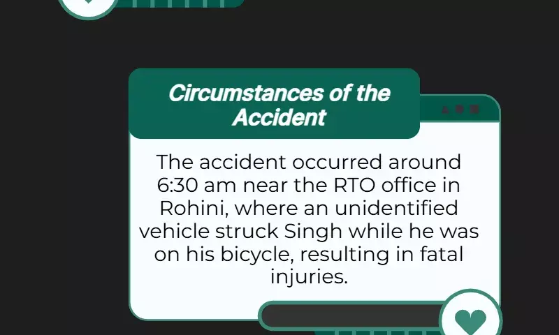 A Delhi University student who was selling newspapers was killed in a Rohini traffic collision.