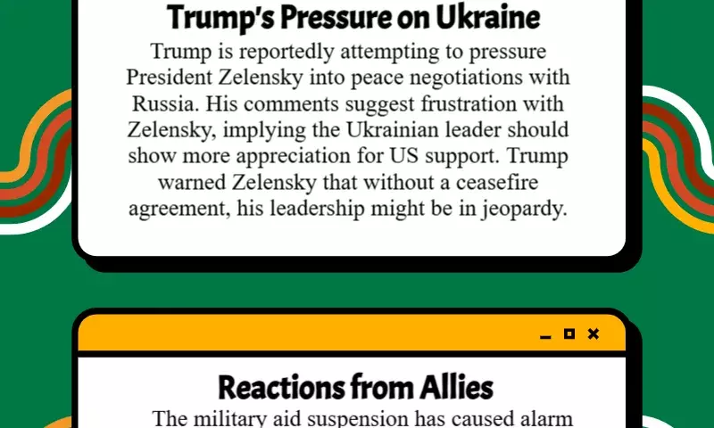 Trump is pressuring Ukraine to give up, a Kyiv official said of the US cutting off all military supplies.