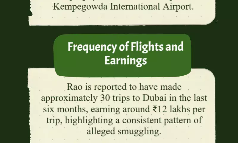 How is 14.8 kg of gold purportedly smuggled out of Dubai by Ranya Rao? The agency clarifies