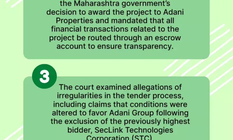 Mahas award of the Dharavi redevelopment project to Adani Group will be reviewed by the SC.
