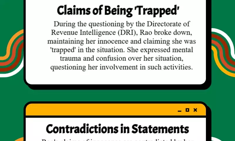 Ranya Rao believes she was trapped in a gold smuggling case and maintains her innocence.