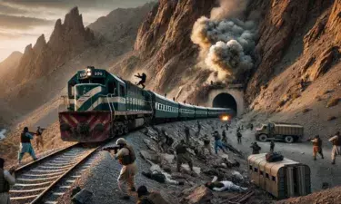 In Pakistan, rebels hijack a train, holding 180 passengers, mostly soldiers, hostage.