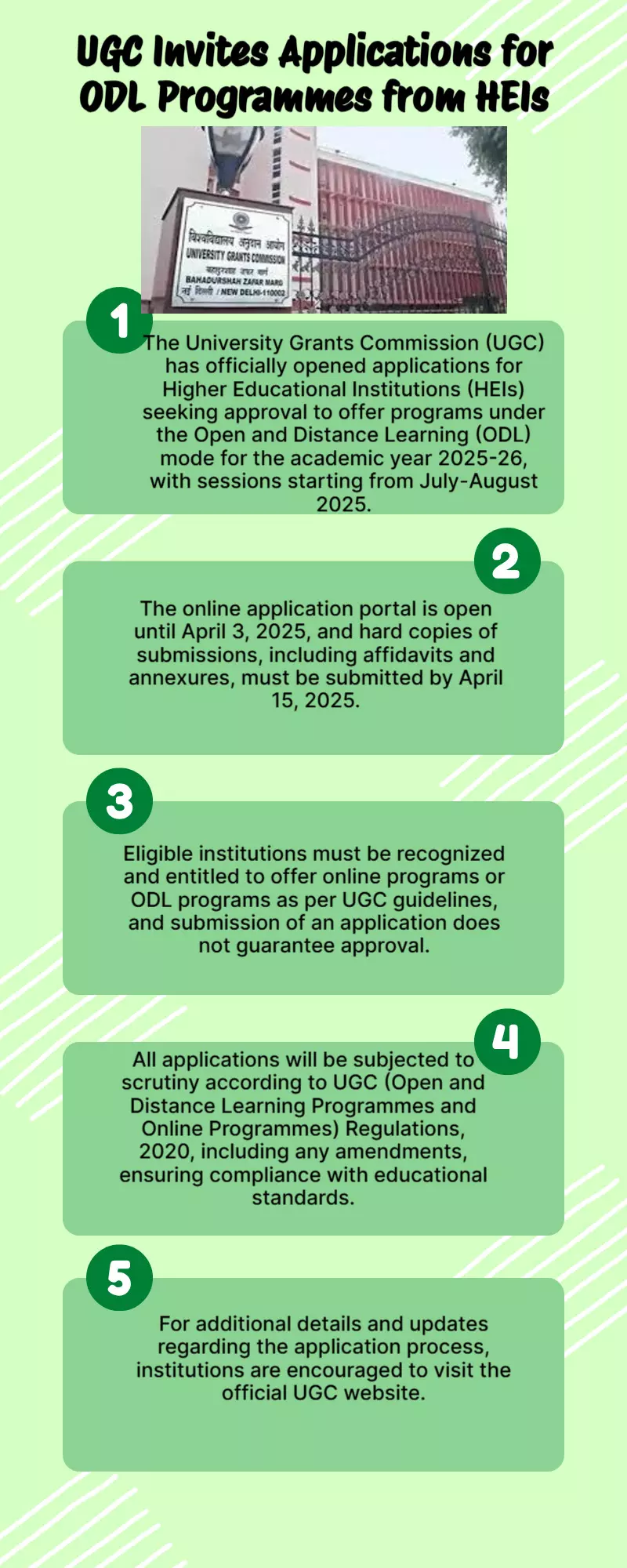 UGC calls for applications from HEIs for approval to offer programmes under ODL