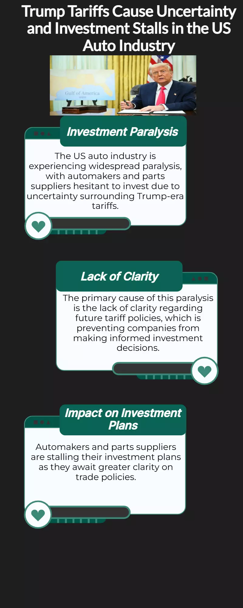 As they wait for clarification, Trumps tariffs are delaying automakers and part suppliers investment plans: Report