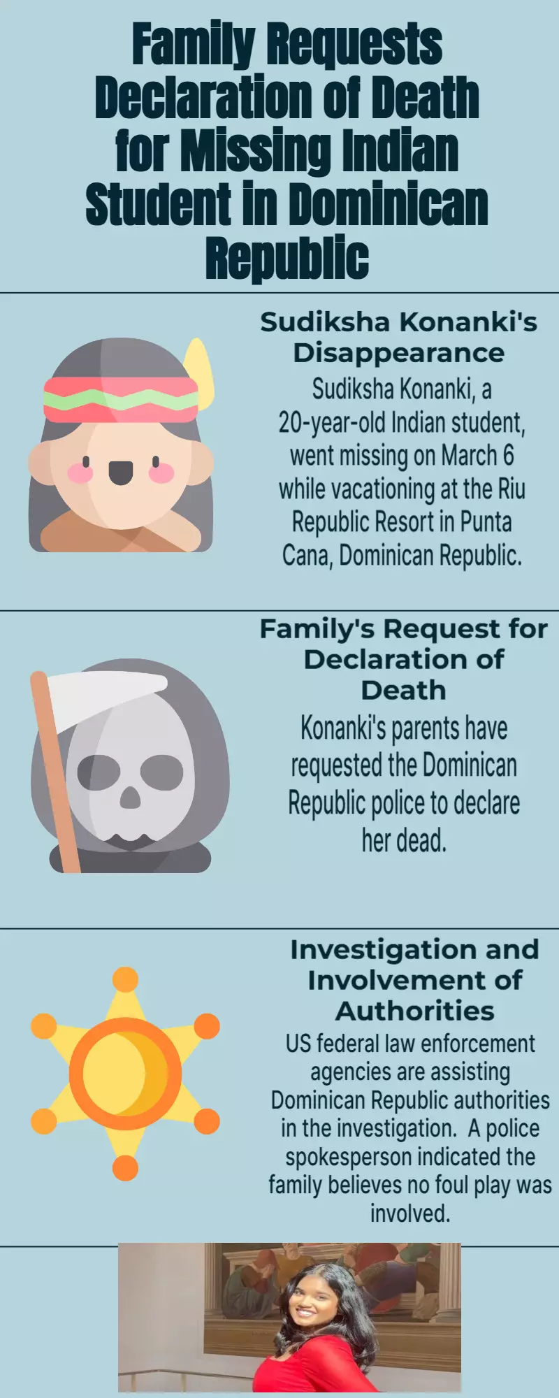 Why missing Indian student Sudiksha Konankis parents want her declared dead? Why missing Indian student Sudiksha Konankis parents want her declared dead?