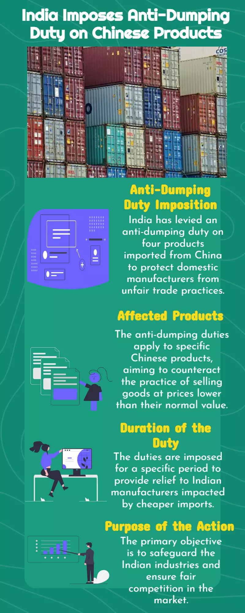 Five Chinese items are subject to anti-dumping duties in India