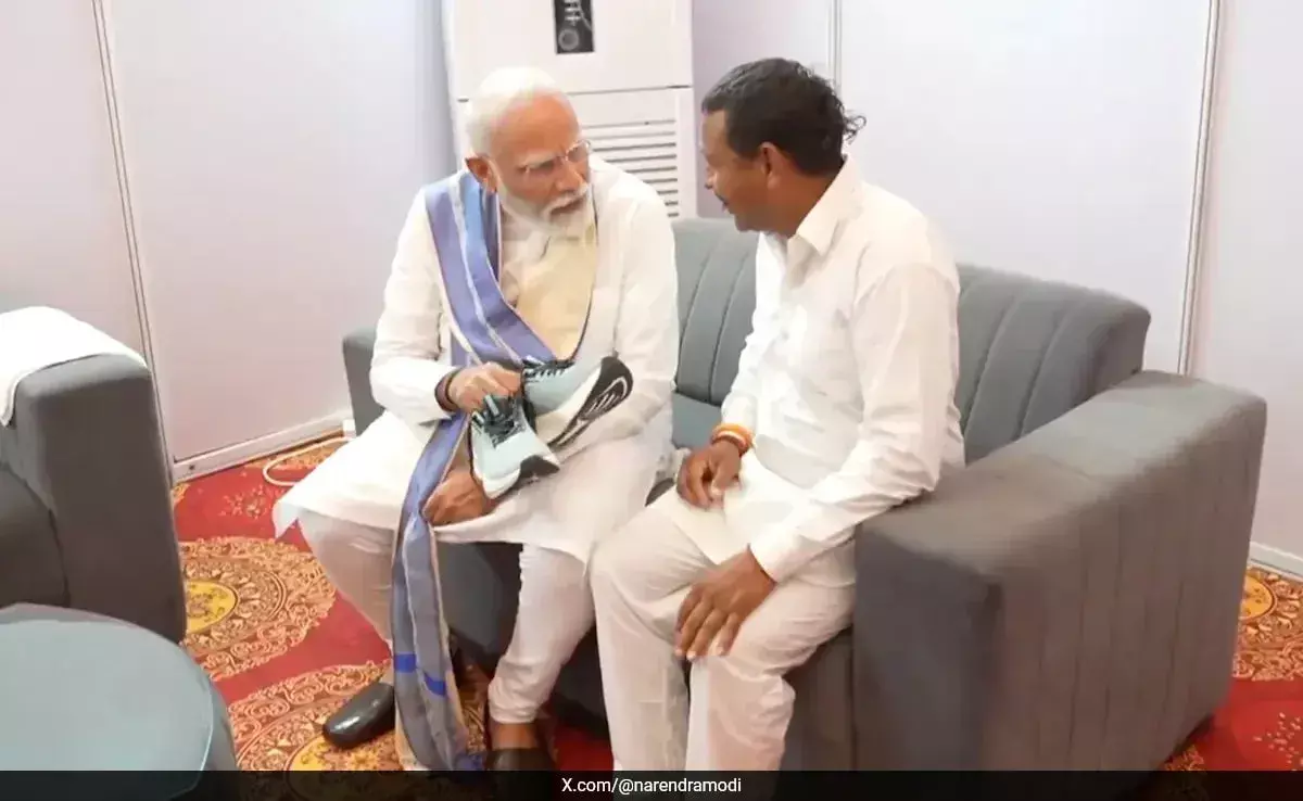 PM Modi Gifts Shoes to Man Who Vowed Not to Wear Footwear Till…