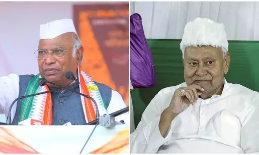 Nitish Kumar switches sides for ‘kursi’, his alliance with BJP opportunistic: Mallikarjun Kharge