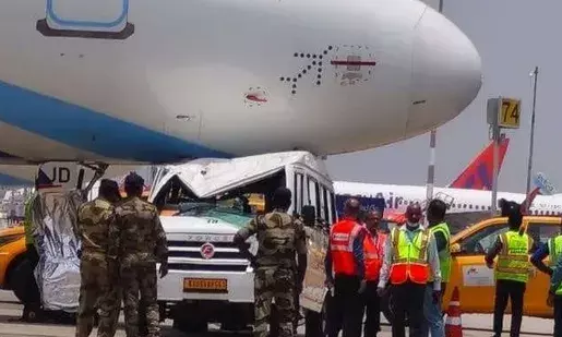 Mini bus crashes into parked Indigo aircraft at Bengaluru airport, no injuries reported