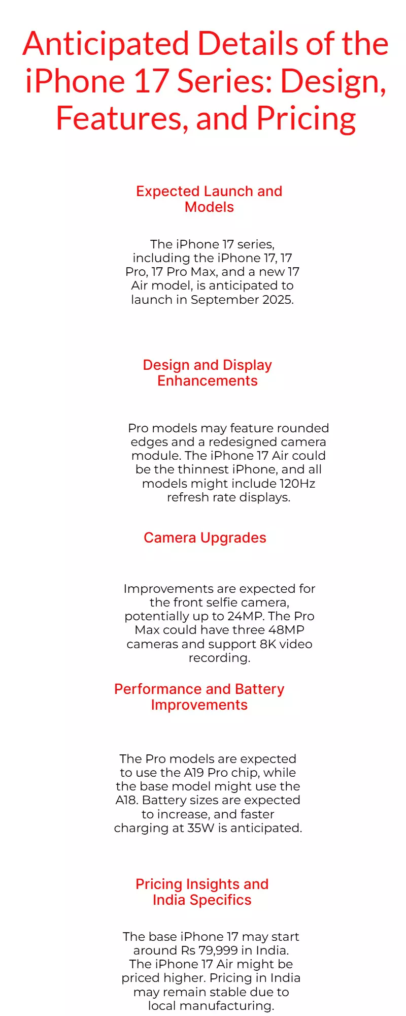 iPhone 17 Series: Expected Price, Launch Date & India Insights iPhone 17 Series: Expected Price, Launch Date & India Insights