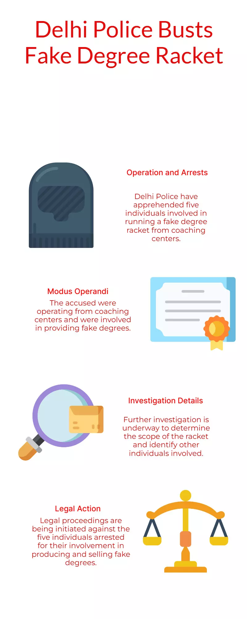 Fake degree racket running from coaching centres in Delhi busted, 5 held Fake degree racket running from coaching centres in Delhi busted, 5 held