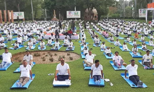 CM in Gorakhpur, Deputy CM in Lucknow lead Yoga Day events