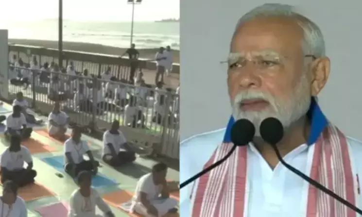 PM Modi Leads International Yoga Day Celebrations in Visakhapatnam