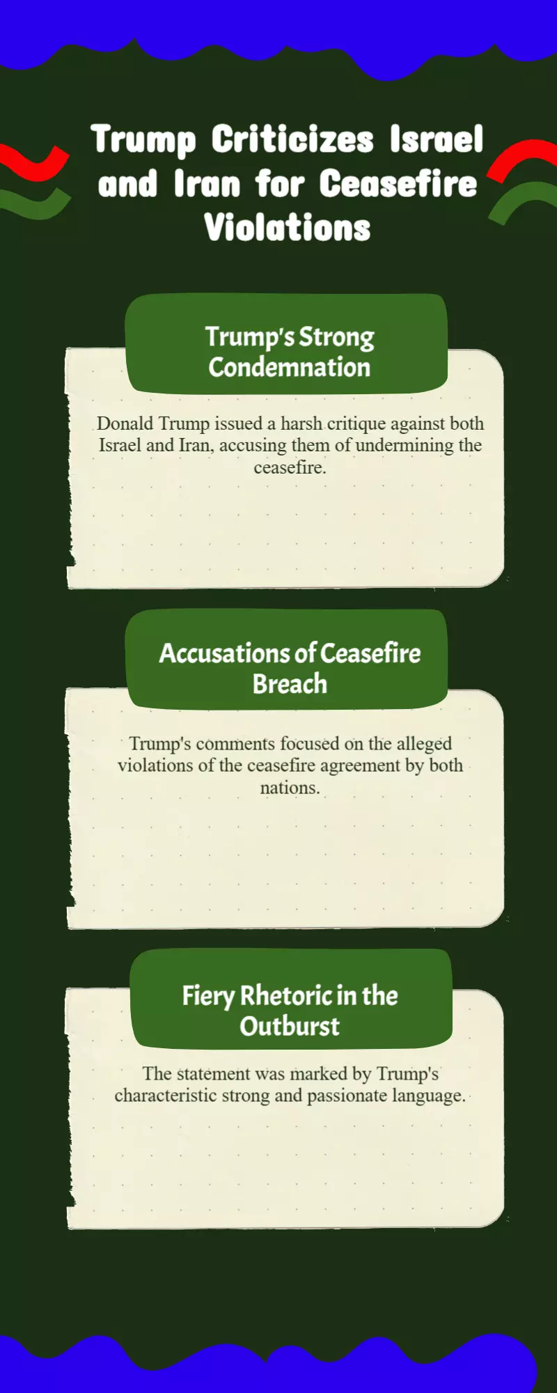 Trump slams Israel, Iran for breaking ceasefire in fiery outburst Trump slams Israel, Iran for breaking ceasefire in fiery outburst