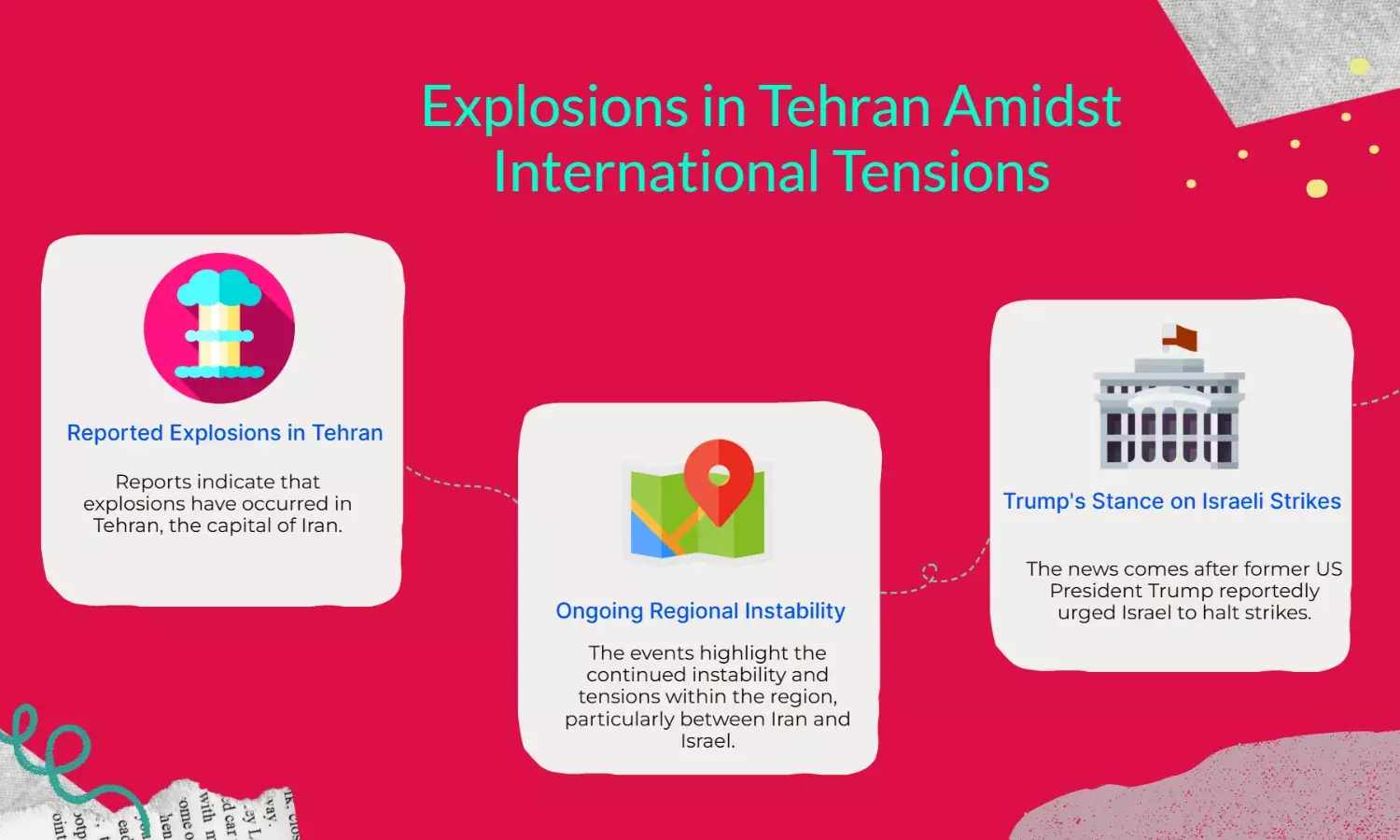 Explosions rock Tehran even after Trump tells Israel to halt strikes