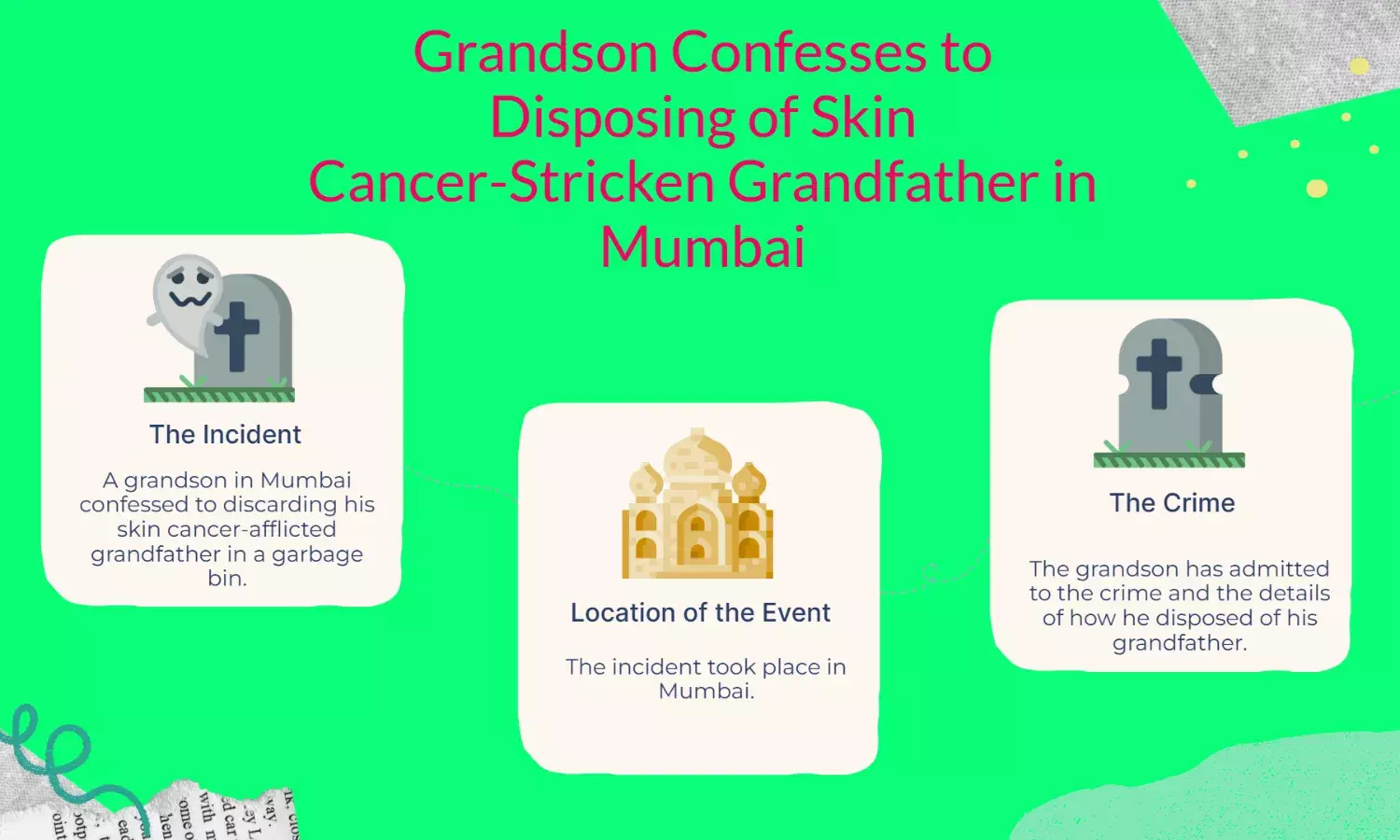 Mumbai: Skin cancer victim thrown in garbage by grandson, he confesses