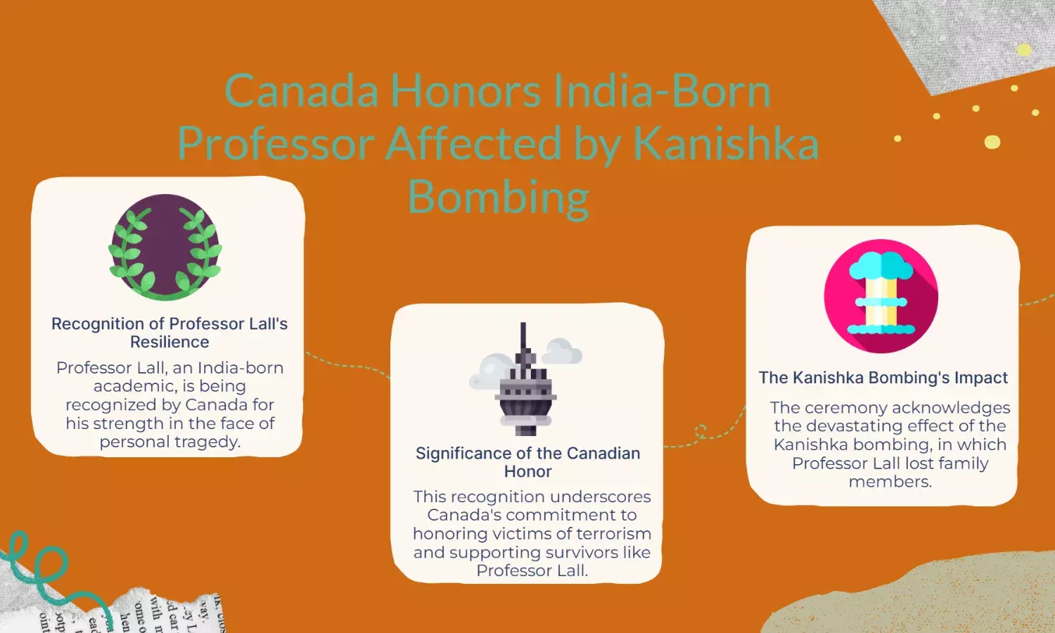 Canada honours India-born prof who lost family in Kanishka bombing