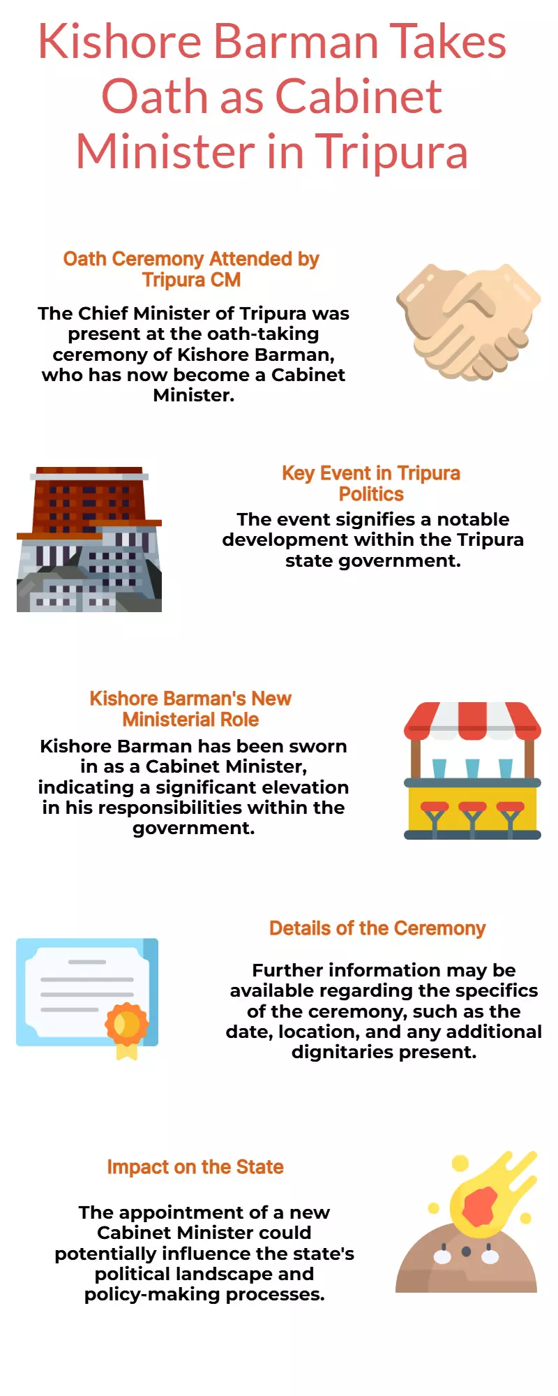 Tripura CM witnesses Kishore Barmans cabinet minister oath ceremony Tripura CM witnesses Kishore Barmans cabinet minister oath ceremony
