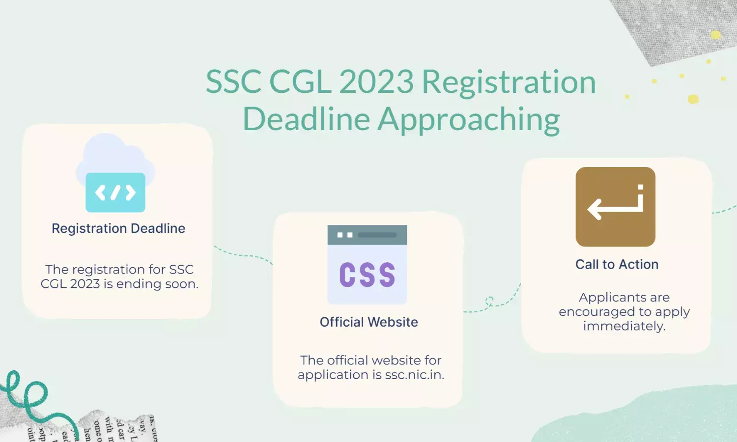 SSC CGL 2023 registration ends tomorrow! Apply now at ssc.nic.in