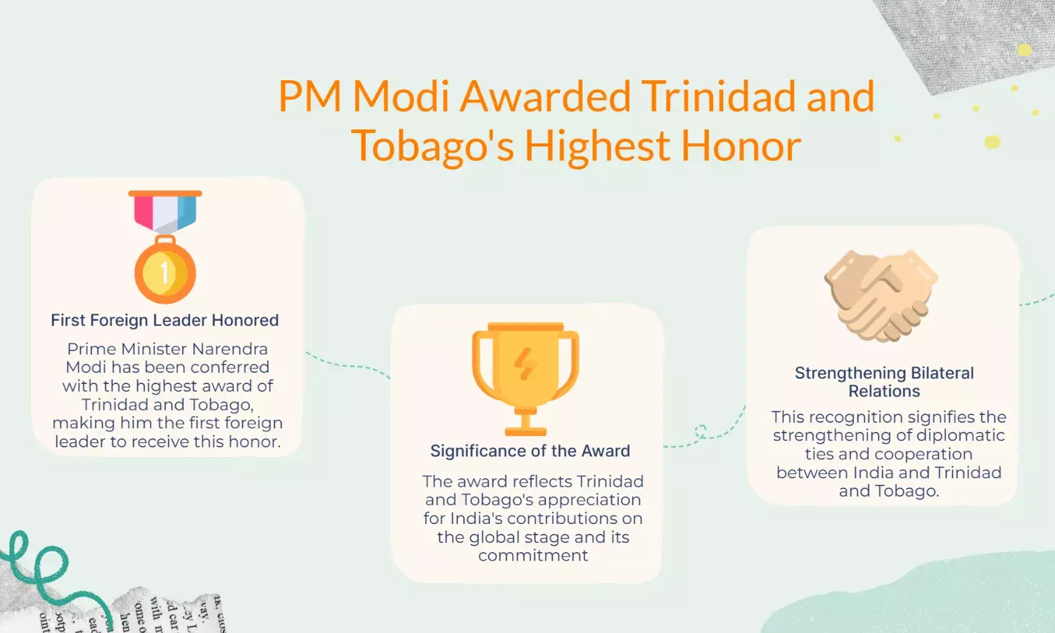 PM Modi receives Trinidads highest honor, first foreign leader awarded