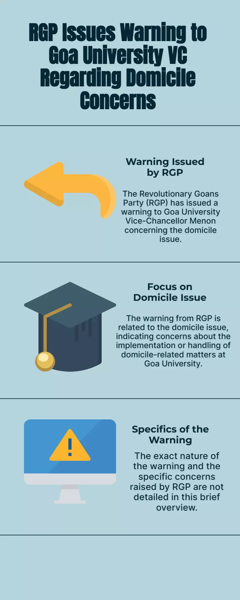 RGP Warns Goa University VC Menon Over Domicile Issue RGP Warns Goa University VC Menon Over Domicile Issue