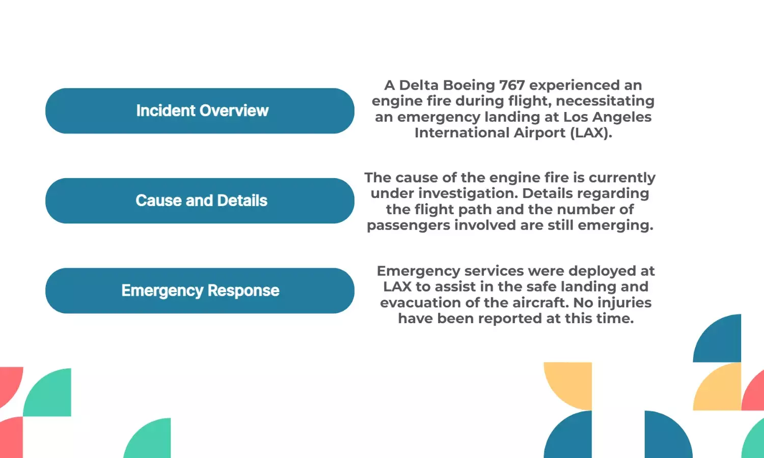Delta Boeing 767 engine catches fire mid-air, emergency landing in LA.