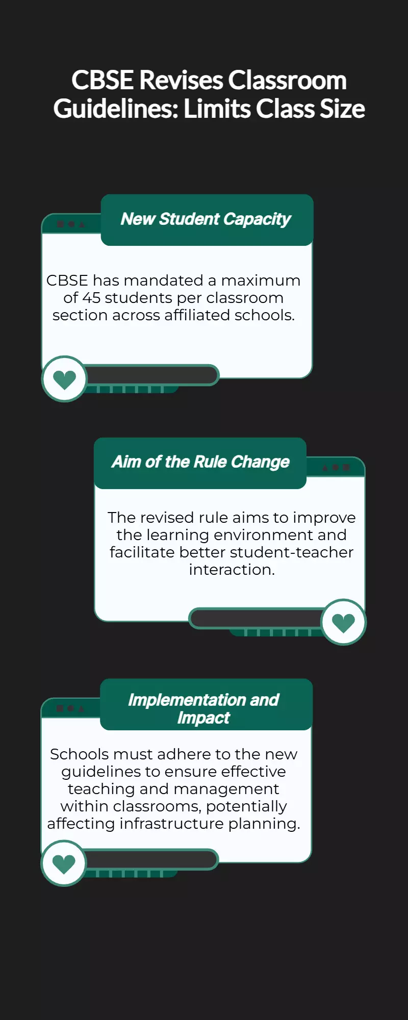 CBSE Updates Rules: Max 45 Students Allowed Per Classroom Section