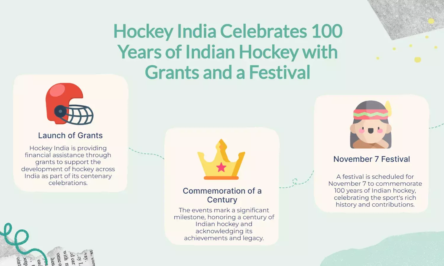 Celebrating 100 Years of Indian Hockey: HI Launches Grants & Nov 7 Festival