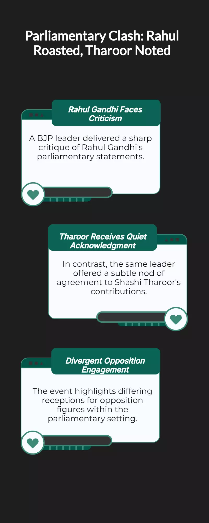 BJP Leader Roasts Rahul, Silent Nod to Tharoor in Parliament