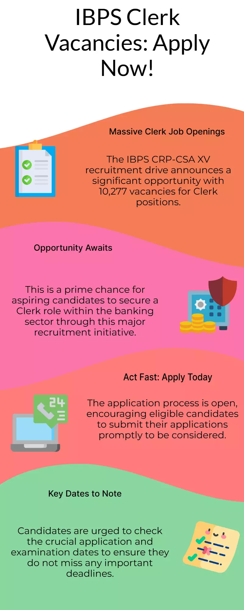IBPS CRP-CSA XV: 10,277 Clerk Jobs – Apply Now, Check Dates IBPS CRP-CSA XV: 10,277 Clerk Jobs – Apply Now, Check Dates