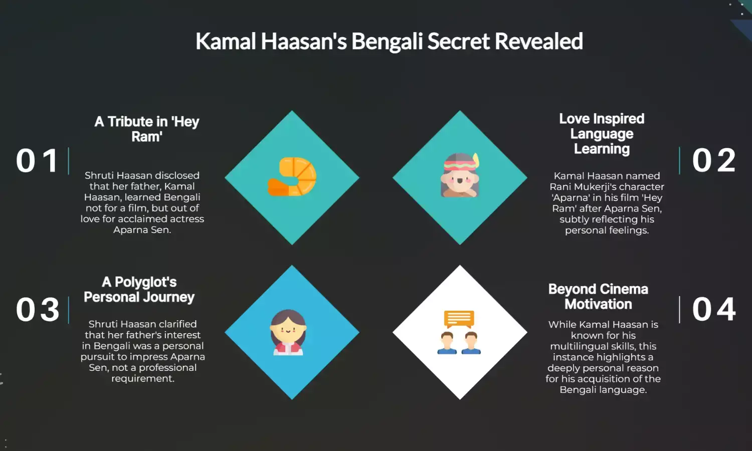 Kamal Haasan learnt Bengali for love, says Shruti