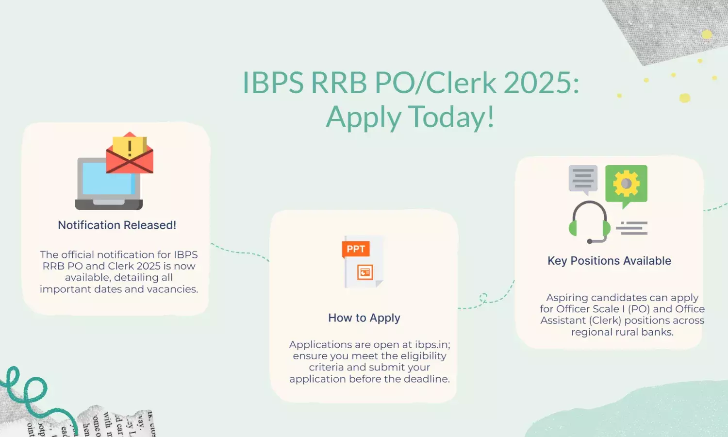 IBPS RRB PO, Clerk 2025 Notification Out, Apply at ibps.in