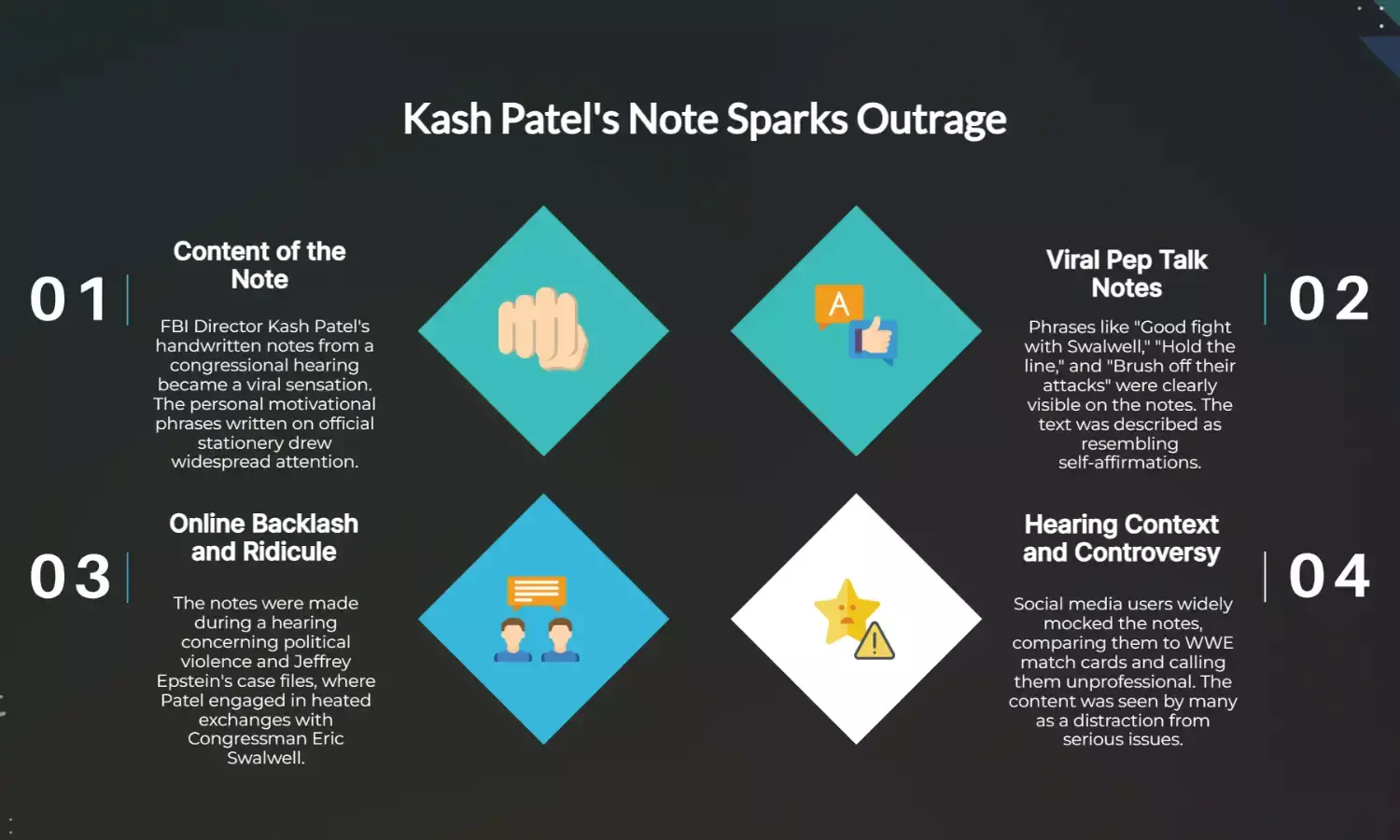Kash Patel’s Handwritten Note Sparks Backlash, FBI Mocked