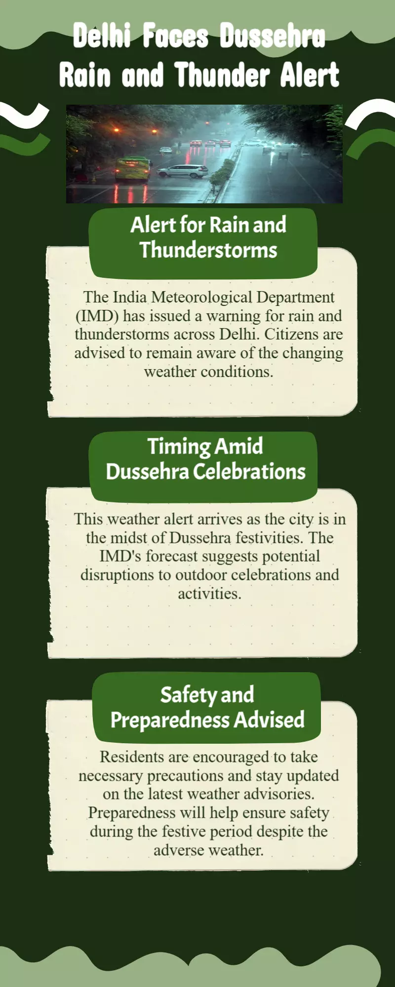 IMD warns of rain and thunderstorms in Delhi amid Dussehra festivities