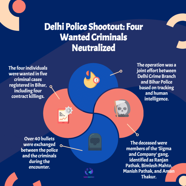 Over 40 Bullets in Rohini Shootout — 4 Wanted Criminals Killed